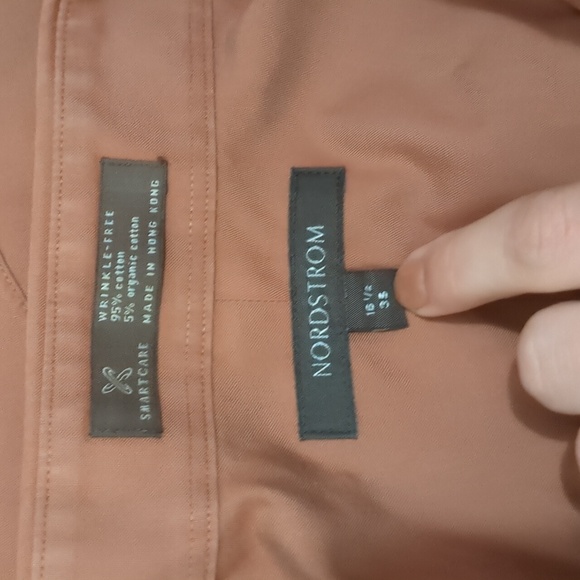 NORDSTROM  SmartCare Mens Dress Shirt Size 16 1/2 - 35 - Picture 6 of 6